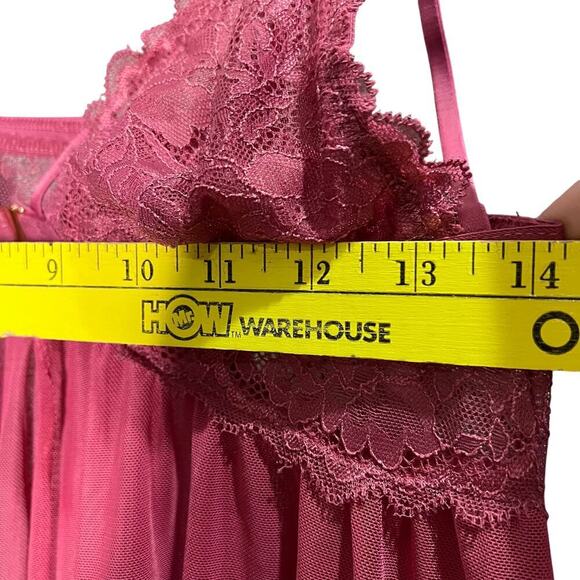 Women’s Babydoll Lace Front Clasp Mauve Lingerie Size Large Intimates Sexy - Picture 3 of 7